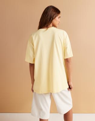 ASOS DESIGN regular fit T-shirt with sol de verano graphic in yellow