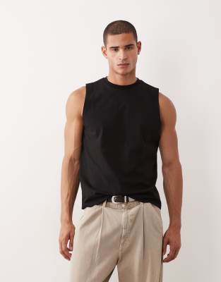 Asos Design Regular Fit Tank In Black