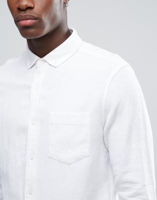 asos white linen shirt