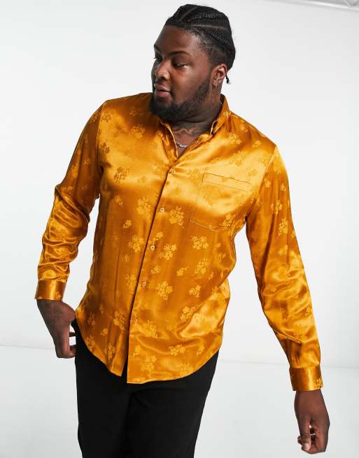 Gold button hot sale shirt