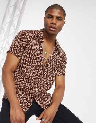 geo print shirt