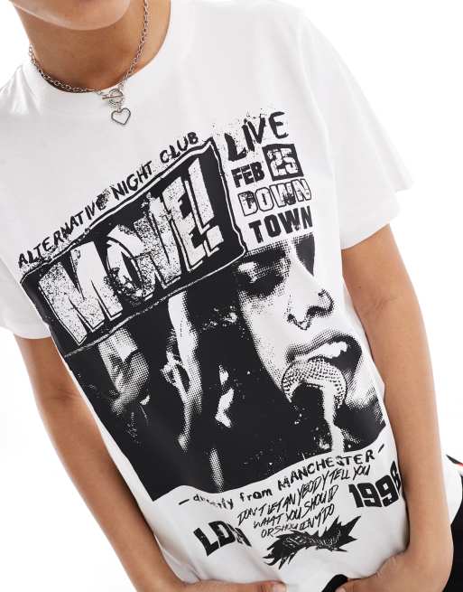 ASOS DESIGN – Regulär geschnittenes T-Shirt in Weiß mit „Move“-Grafik, 3 von 4