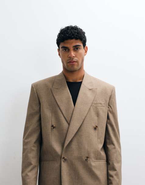 ASOS DESIGN regular habitjakke i beige uld - view 1