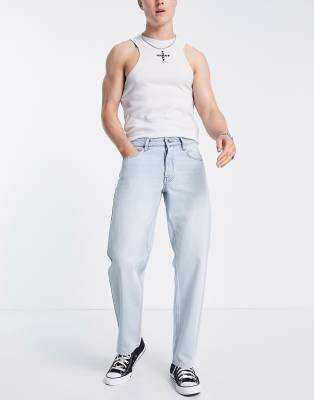 ASOS DESIGN regular jeans in light wash  