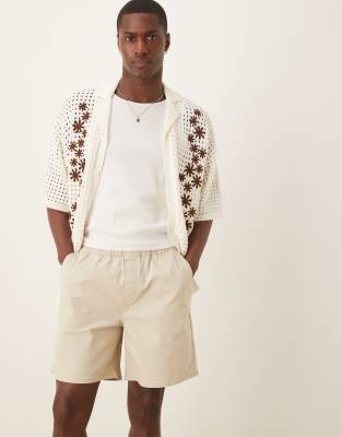 Asos Design Regular Length Pull On Bermuda Shorts