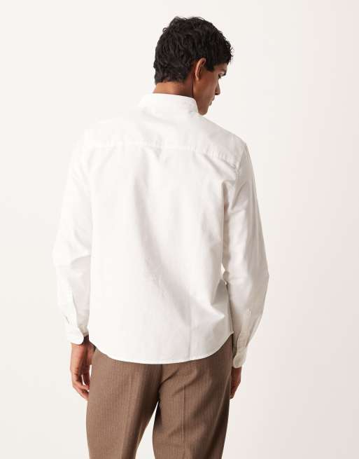 ASOS DESIGN regular oxford shirt in white, 3 of 5