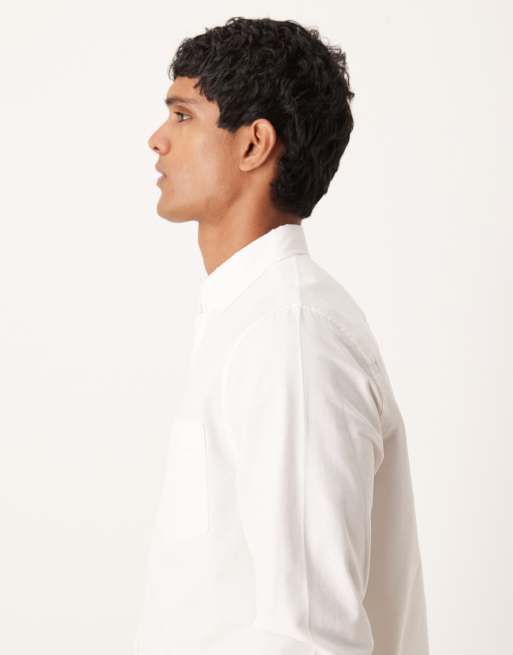 ASOS DESIGN regular oxford shirt in white, 5 of 5