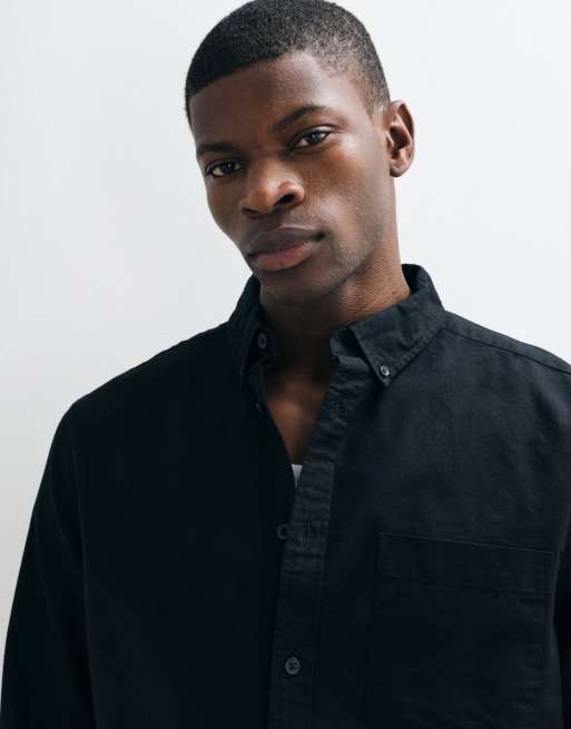 ASOS DESIGN regular oxford-skjorte i sort, 5 af 5
