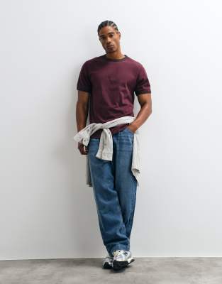 Asos Design Regular Ringer T-shirt In Red