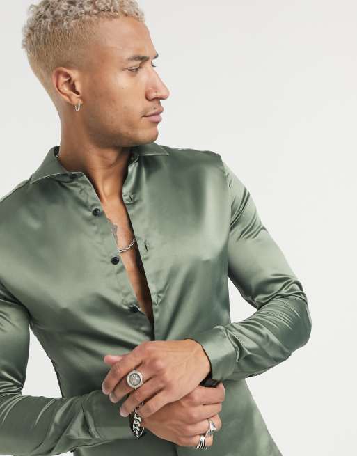 asos mens silk shirt