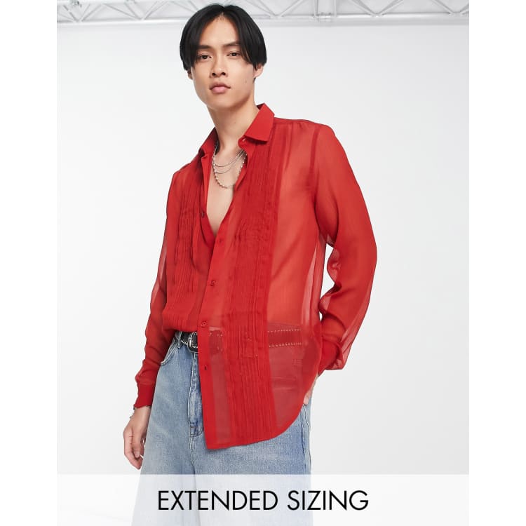 Sheer sales red shirt