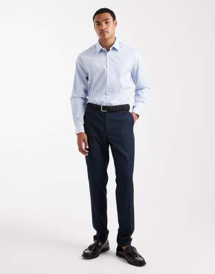 Asos Design Regular Shirt In Blue