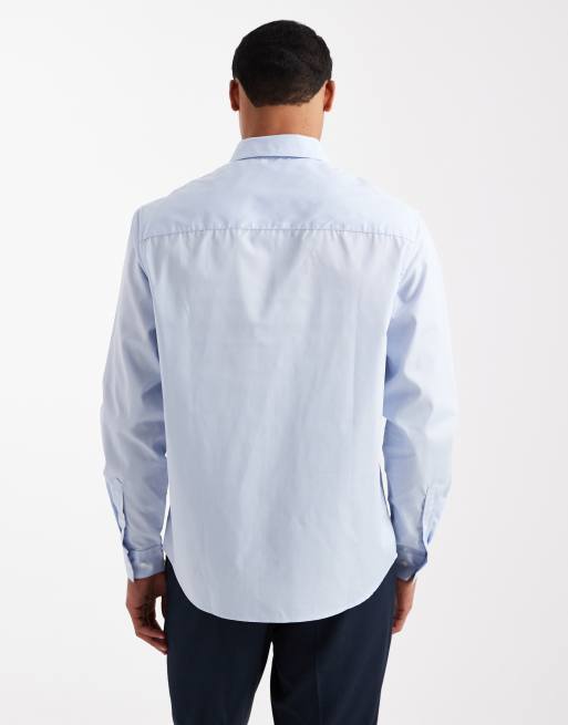 ASOS DESIGN regular shirt in blue, 3 of 5