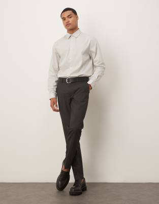 Asos Design Regular Shirt In Neutral