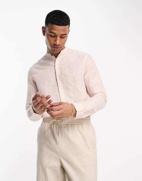 Grandad Collar Shirts | White Grandad Collar Shirt | ASOS