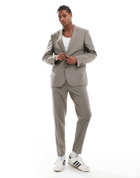 ASOS DESIGN regular suit in brown puppytooth - view 1