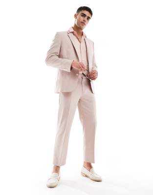 asos ASOS DESIGN regular suit in dusty pink