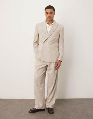 Asos Design Regular Suit Jacket In Neutral
