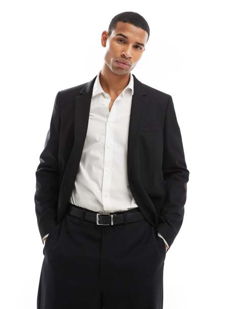 ASOS DESIGN regular suit jacket in black - view 1