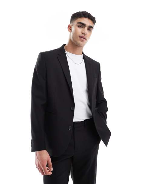 ASOS DESIGN regular suit jacket in black - view 1