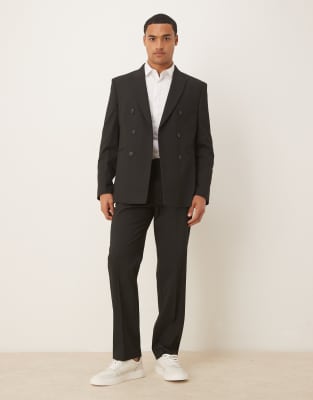 Asos Design Regular Suit Jacket In Black