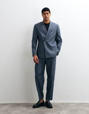 Asos Design Regular Suit Jacket In Blue