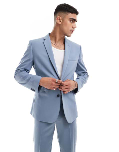 ASOS DESIGN regular suit jacket in blue - view 1