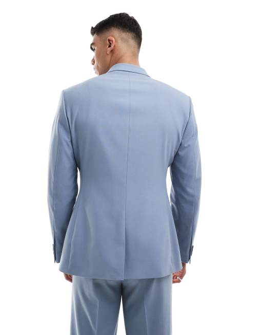 ASOS DESIGN regular suit jacket in blue ASOS