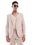[ASOS DESIGN] ASOS DESIGN regular suit jacket in dusty pink Chest 42 Regular Dusty pink