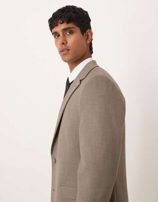 ASOS DESIGN regular suit jacket in green twill, 4 of 5