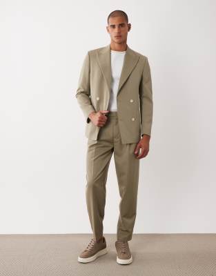 Asos Design Regular Suit Jacket In Neutral