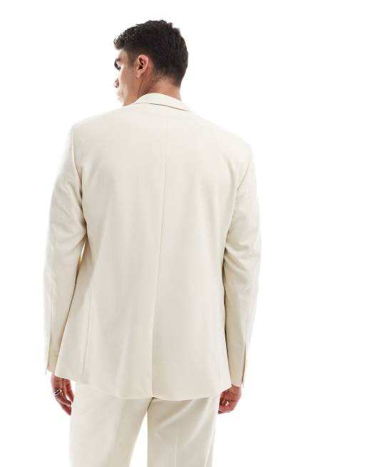 ASOS DESIGN regular suit jacket in stone, 5 of 5
