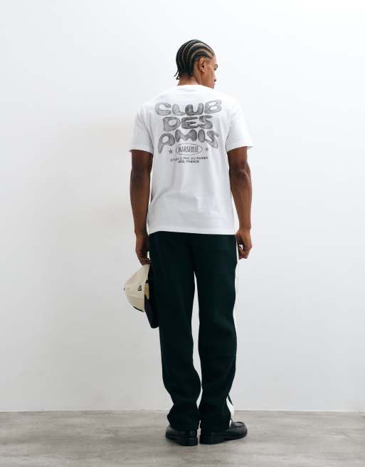 ASOS DESIGN regular t-shirt with bubble text graphic in white, 3 of 5