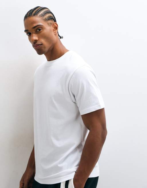ASOS DESIGN regular t-shirt with bubble text graphic in white, 4 of 5