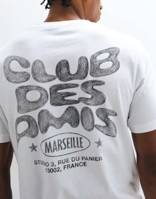 ASOS DESIGN regular t-shirt with bubble text graphic in white, 5 of 5