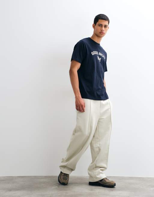 ASOS DESIGN regular T-shirt with NY graphic in navy, 2 of 5