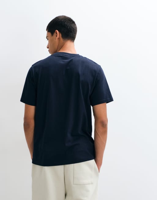 ASOS DESIGN regular T-shirt with NY graphic in navy, 3 of 5