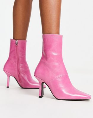  Reign premium leather mid-heeled boots 