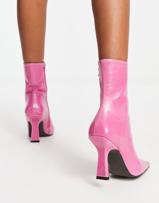 Asos pink outlet boots