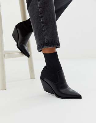 black sock boots asos