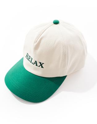 Asos Design Relax Graphic Cap In White