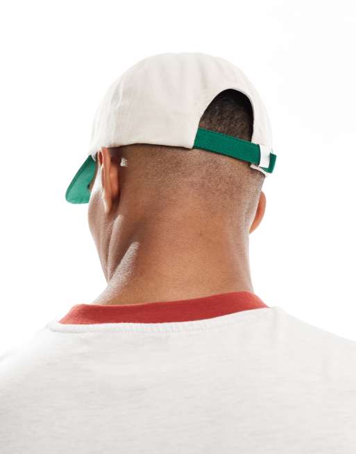 ASOS DESIGN relax graphic cap in ecru and green, 3 of 3