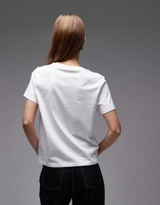 Asos Design Relaxed Baby Tee With Ace Of Hearts Matchbox Graphic In White