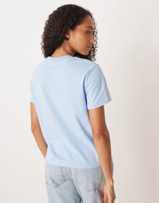 Asos Design Relaxed Baby Tee With New York Cocktail Graphic In Blue