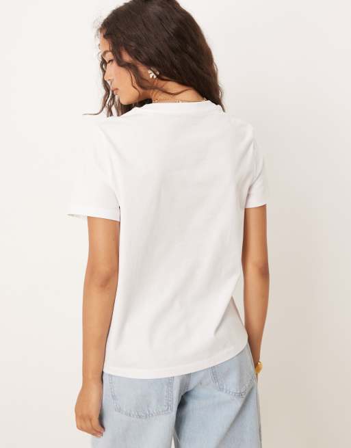 ASOS DESIGN relaxed baby tee with surfer graphic in white, 3 of 4