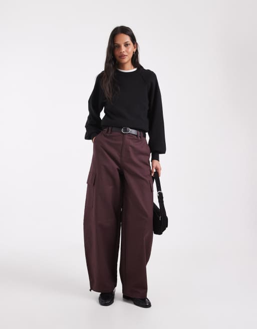 ASOS DESIGN relaxed balloon sleeve crew neck sweater in black, 2 of 4