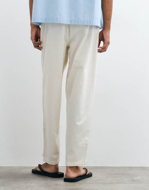 ASOS DESIGN relaxed barrel broek in ecru, 5 van 5