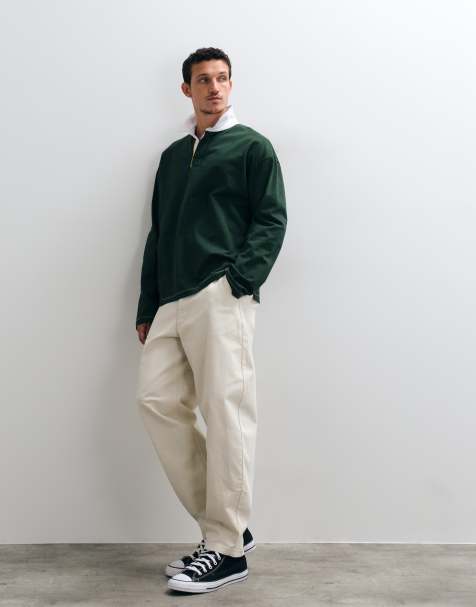 ASOS DESIGN Relaxed Barrel-Hose in Stein - view 1