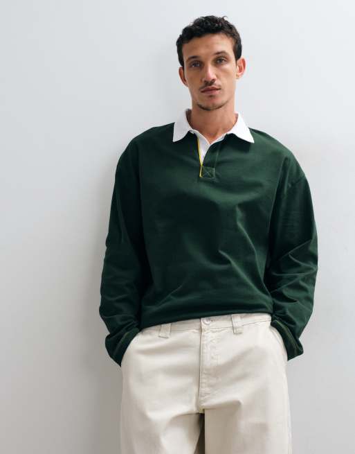 ASOS DESIGN relaxed barrel trouser in stone, 4 of 5