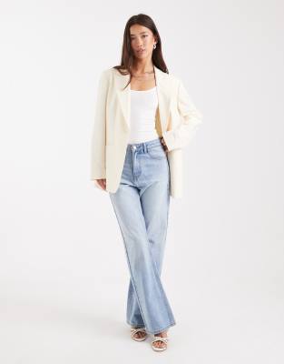 Asos Design Relaxed Blazer In White